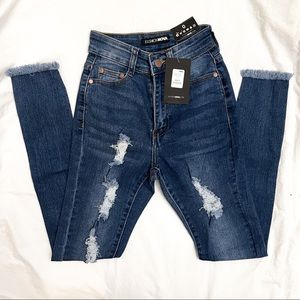 Fashion Nova Distressed Skinny Jeans (NWT)